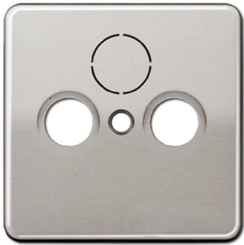 Лицевая панель Jung CD500 для розетки TV+R/TV+R+SAT платина фото Лицевая панель Jung CD500 для розетки TV+R/TV+R+SAT платина картинка